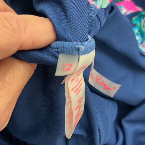 Lilly Pulitzer Women's Multicolor Leola Oyster Bay One Piece Swimsuit Size 12 - Picture 10 of 12